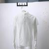 Pánská košile s krátkým rukávem, límečkem Henry, jednobarevná, kubánská Guayabela, bavlna len, top