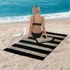Telo Mare a Strisce Bianche e Nere a Forma di Cuore, Extra Large, Poliestere, Morbido, Assorbente, Asciugatura Rapida, Leggero, Spiaggia Piscina Viaggio Unisex