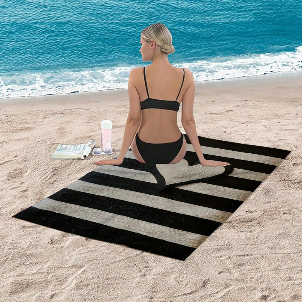 Telo Mare a Strisce Bianche e Nere a Forma di Cuore, Extra Large, Poliestere, Morbido, Assorbente, Asciugatura Rapida, Leggero, Spiaggia Piscina Viaggio Unisex