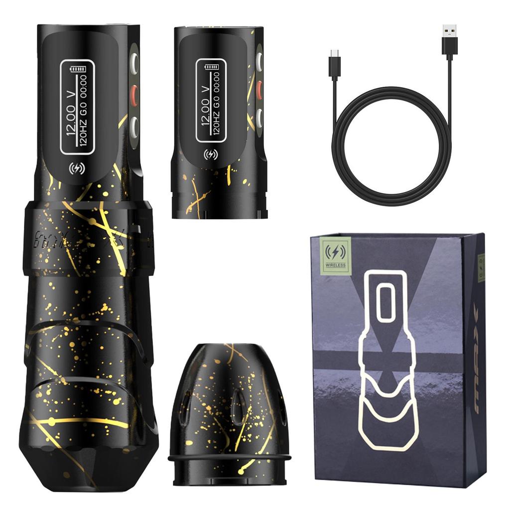 Wireless Tattoo Machine Pen: Battery-Powered Liner & Shader - Integrated Motor