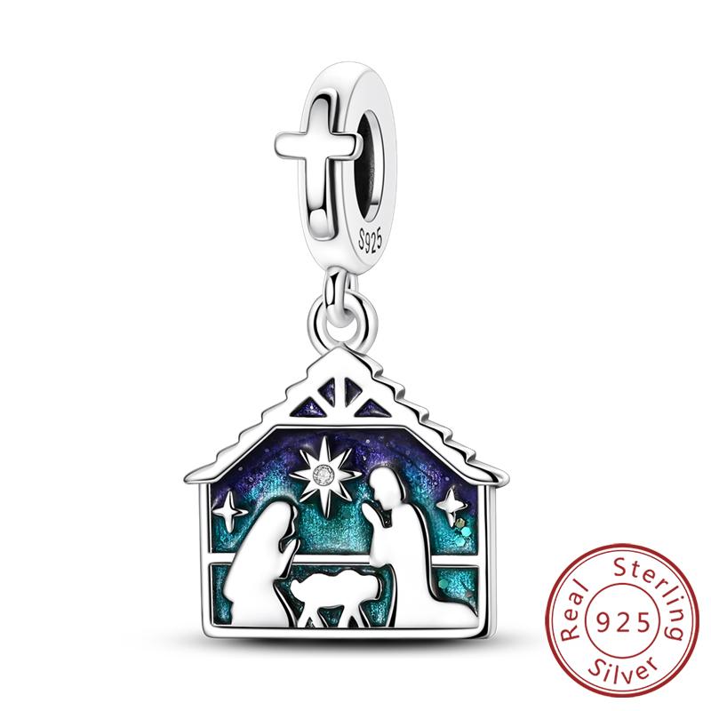 S Original Copper Charms Beads Cross Heart Whale Shark Airplane Charms Fit Bracelet Woman Diy Jewelry Gift