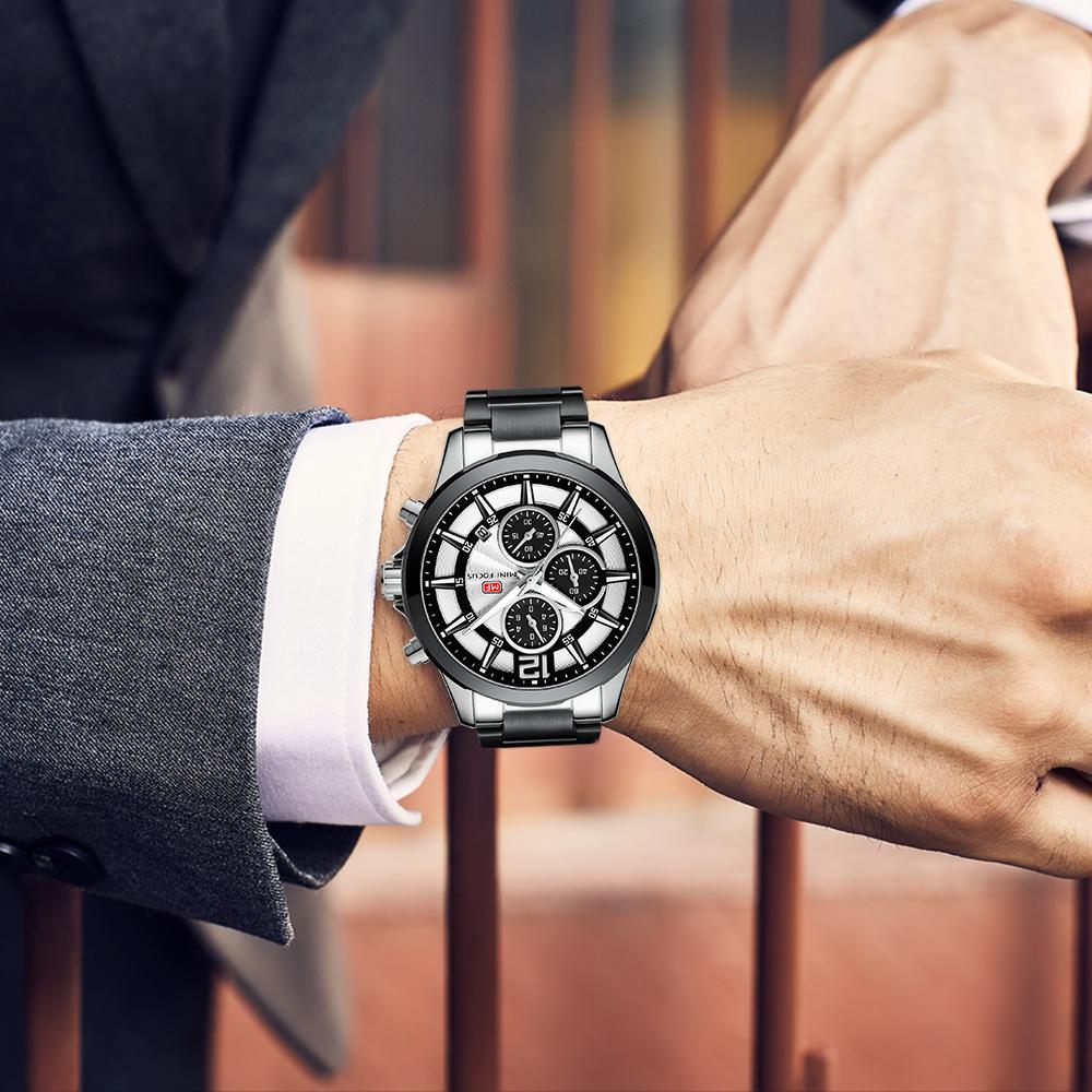 Top Luxus mit Box MINIFOCUS Uhren Herren Top Marke Luxus Casual Herrenuhr Sport wasserdichte Quarzuhren