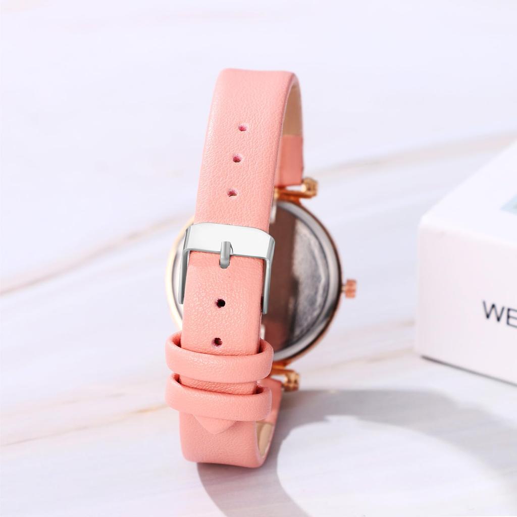 Butterfly Watch Cute Waterproof Analog Display Simple Fashion Leather Strap Quartz Watch for Commute School Girls Women Fashion Accessory - Birthday