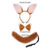 Foxes Costume Foxes Ears Headband Tail Bowite Animal Fancy Costume Kit Accessories Adult Kids Halloween Cosplays Props