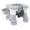 Portable Commode Chair Bedside Potty Shower Chair Non Slip Bedside Toilet for Bathing and Squat Toilet