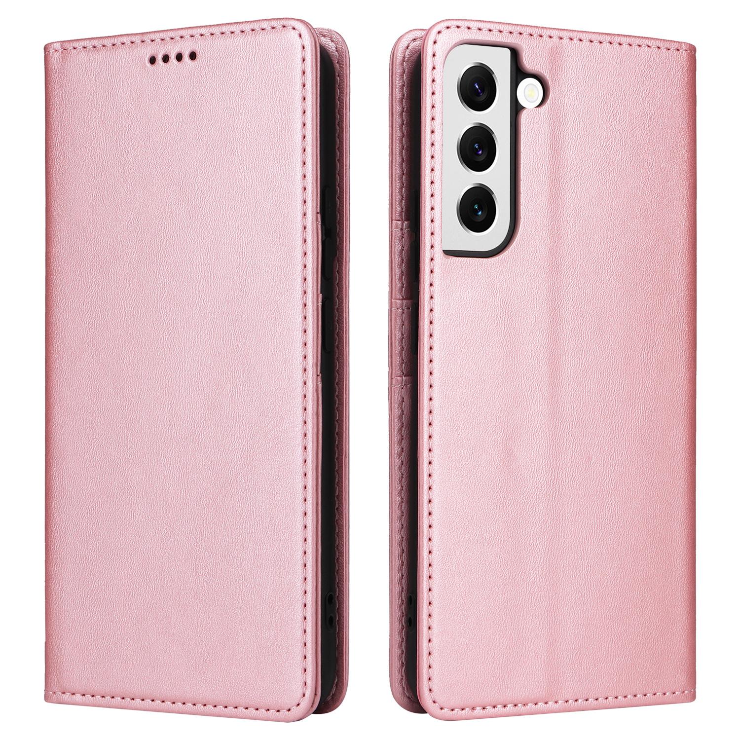 

For Samsung Galaxy S22 5G Case Wallet Leather Flip Phone Cover RFID Blocking Pink