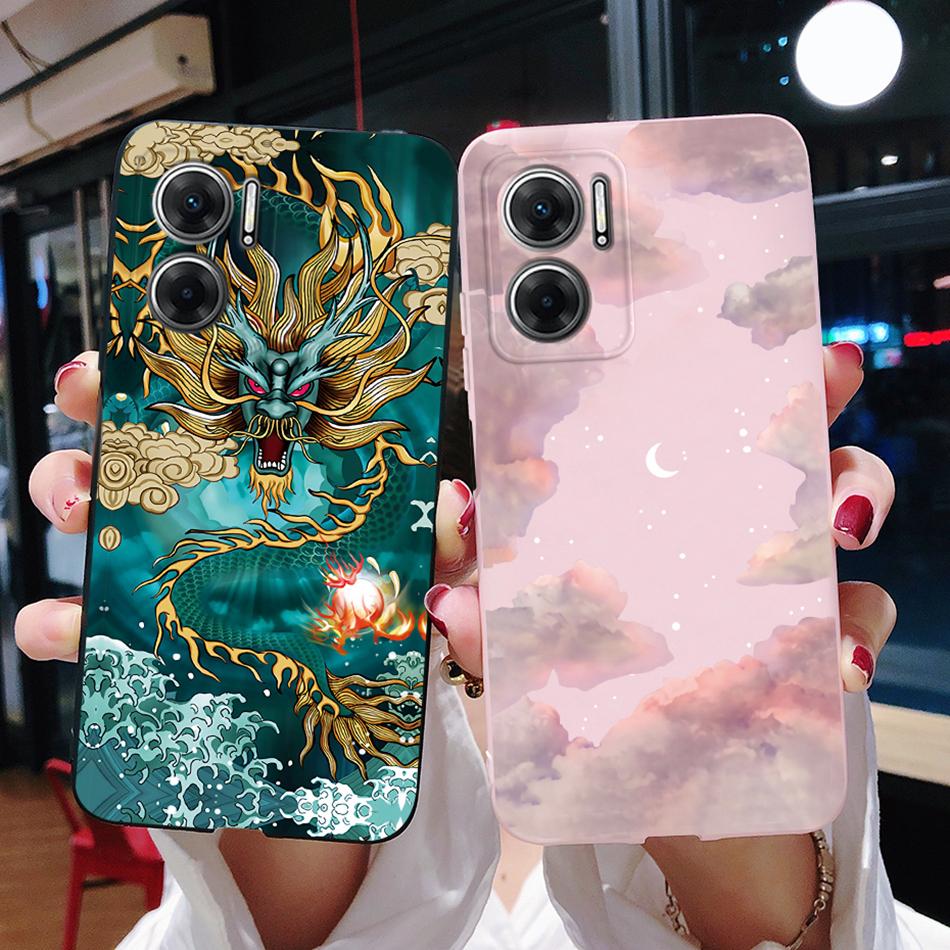 Case For Xiaomi Redmi Note 11e 2022 Cover Cool Men Black Dragon Soft Silicon TPU Phone Covers for Redmi Note 11E 5G Cases Fundas