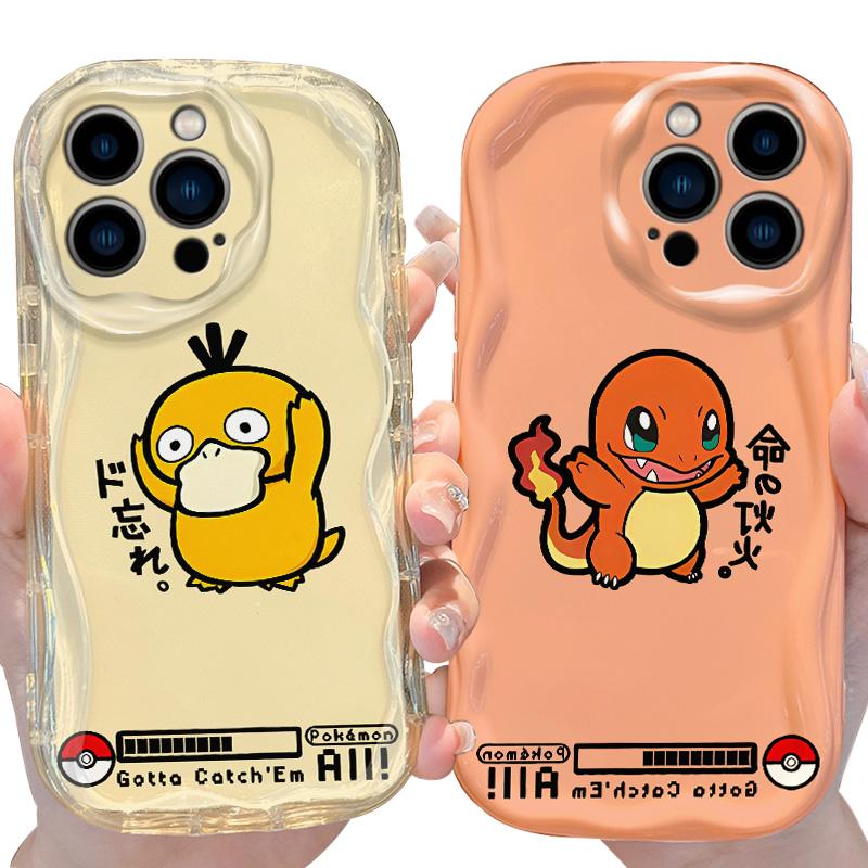 Anime Pokemon Cartoon Psyduck Glurak Hülle für iPhone 17 Air 16 E 15 14 Plus 13 12 Mini 11 Pro Max Stoßfeste Silikonhülle