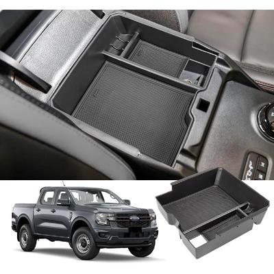 Organizér pro středovou konzolu Kompatibilní s 2024 Ford Ranger Raptor Lariat XL XLT Úložná schránka na loketní opěrku Vložka Interiérové ​​příslušenství-POUZE ELEKTRICKÉ