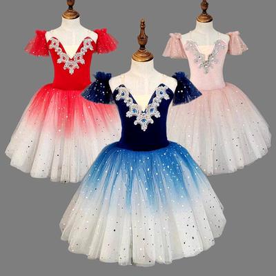 Kinderballett-Tutu-Kleid: Tanzaufführung Prinzessin Puff Tüllrock Kostüm