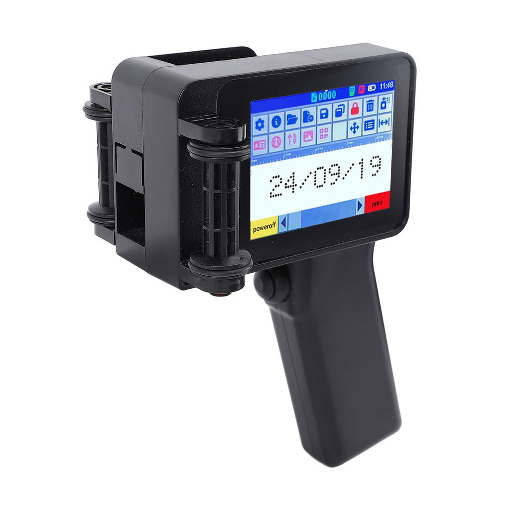 Handheld Inkjet Printer with Ink Cartridge 4.3in LED Touch Screen Portable Printing Machine for Text Barcode Date Label