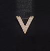 "V Letter Full Diamond Small Brooch for Women, Korean Fashionable and Simple Lapel Pin Cardigan Pin