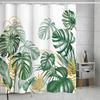 Bathroom Floral Shower Curtain, Retro Flower Farmhouse Flower Plant Butterfly Animal Bohemia, Bathtub Shower Curtain With Hooks