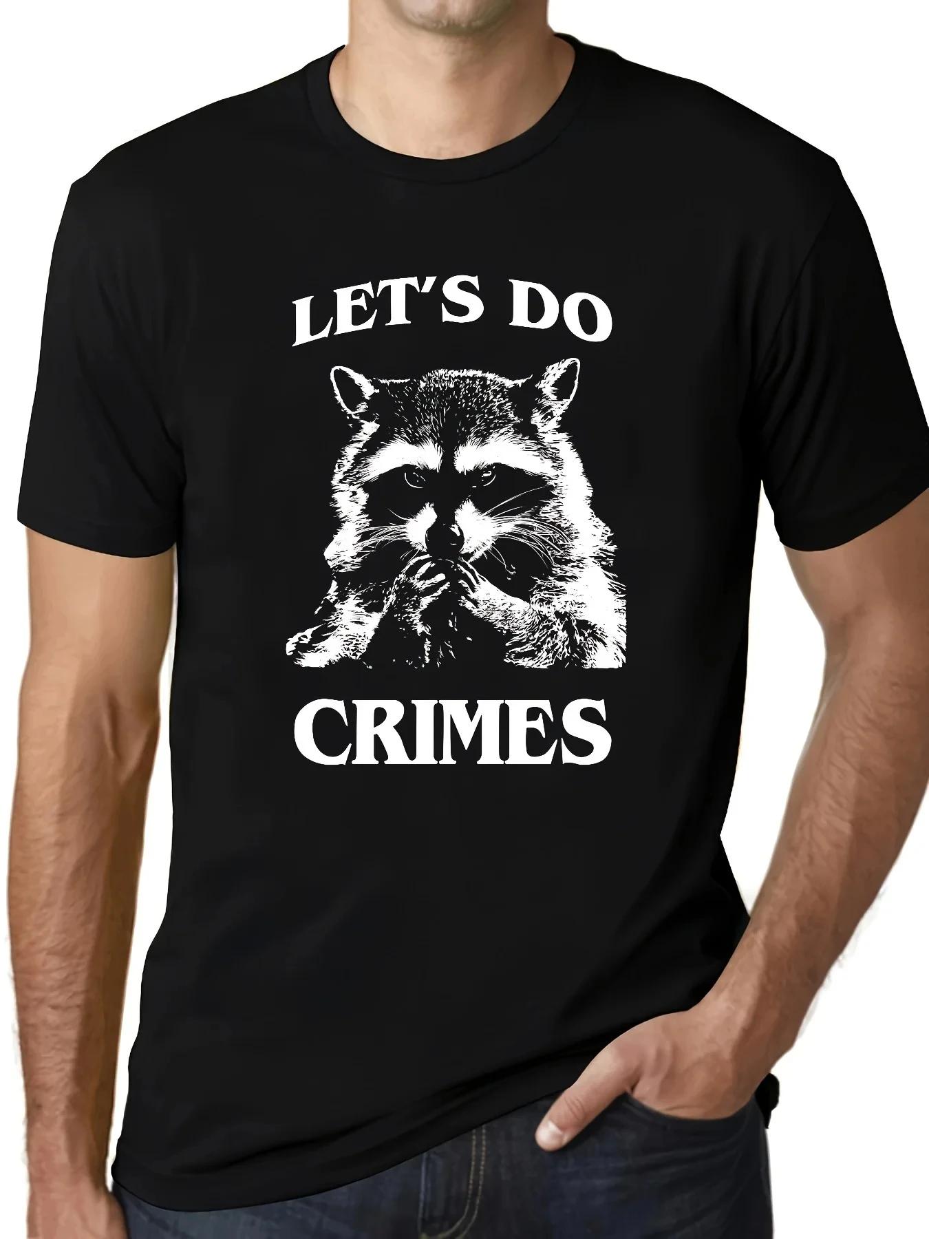 

Футболка с принтом енота, мужская повседневная футболка в уличном стиле с круглым вырезом, летняя футболка с коротким рукавом из хлопка, мужская одежда XXXXXL бежевый