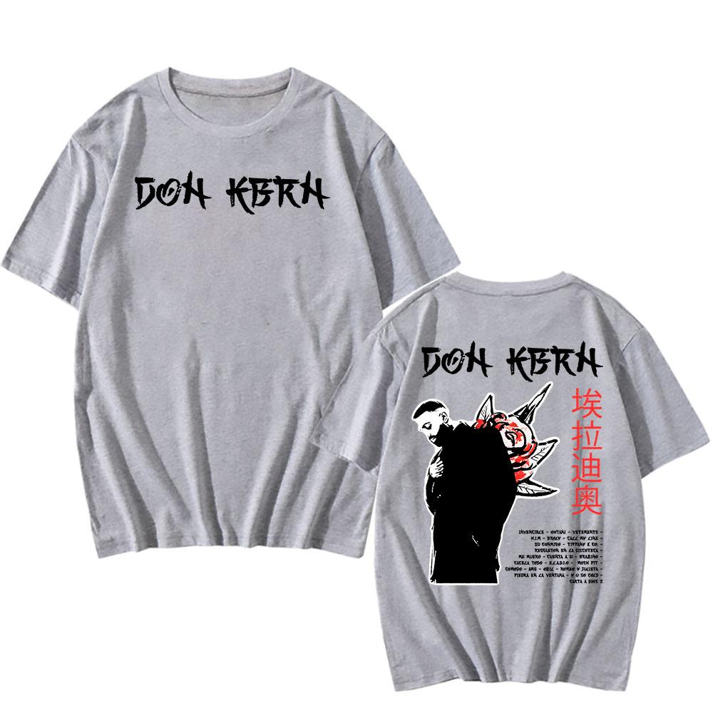 DON KBRN Album 2025 New T-shirt Eladio Carrión Singer Graphic Tshirts Short Sleeve O-neck Male T Shirt Print Tees Unisex Men Tee