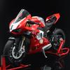 Spray 1:6  Ducati V4S 1/9 H2R Racing motorcycle Alloy Diecast Model Car Sound And Light Dynamic ornaments decoration Collection