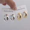 New Trendy Solid C-shaped Stud Earrings Exquisite Women's Geometry Small Earrings Personality European Rock Ear Decor Aretes