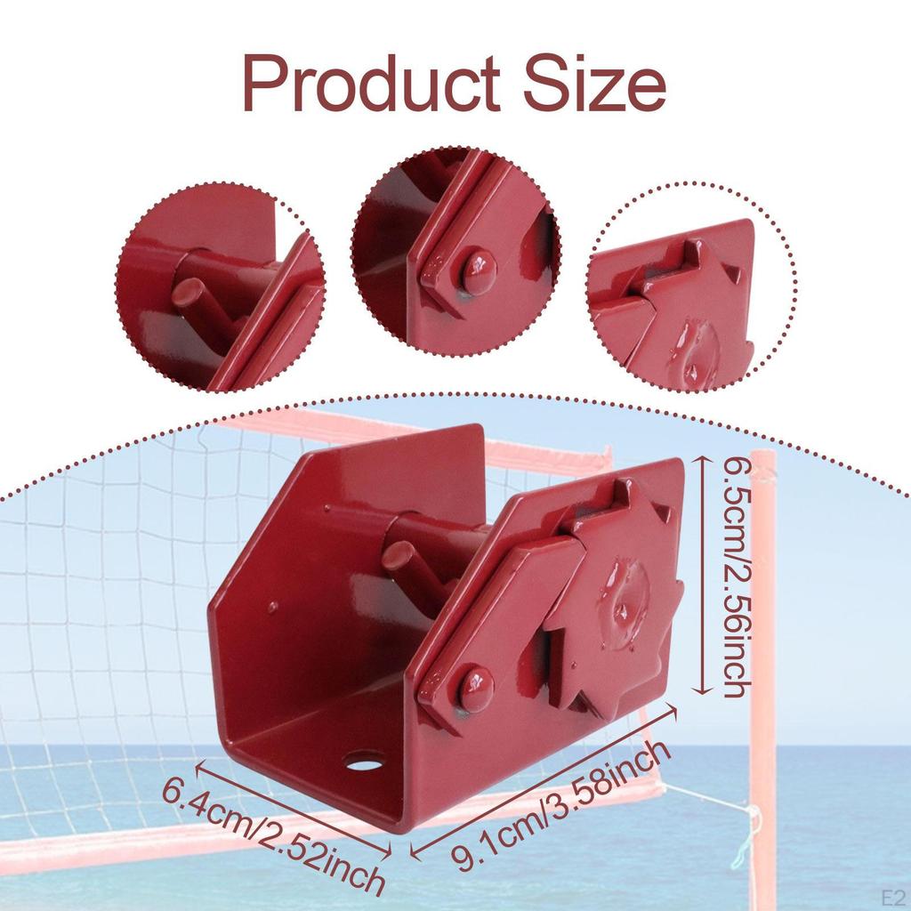 Volleyball Net Tensioner Badminton Pole Easy Setup Attachment Training Equipment