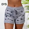 Women's Summer Beach Shorts Casual Elastic Drawstring Sports Bottom Mid-Waist Yoga Shorts Pants with Pockets