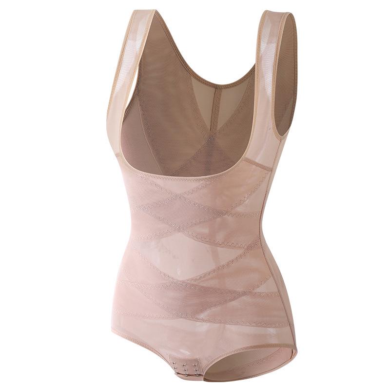 

Женский послеродовой утягивающий пояс: Подтяжка живота, Поддержка груди, Подтяжка бедер, Боди с открытой ластовицей L бежевый