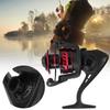 Portable Metal Sea Rod Spinning Fishing Line Reel Rocking Raft Fishing Accessoryred black