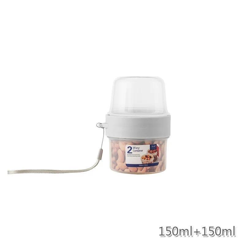 1Pc Breakfast Oatmeal Cereal Nut Yogurt Salad Cup Seal Container Set with Fork Sauce Cup Lid Bento Food Bowl Lunch Box