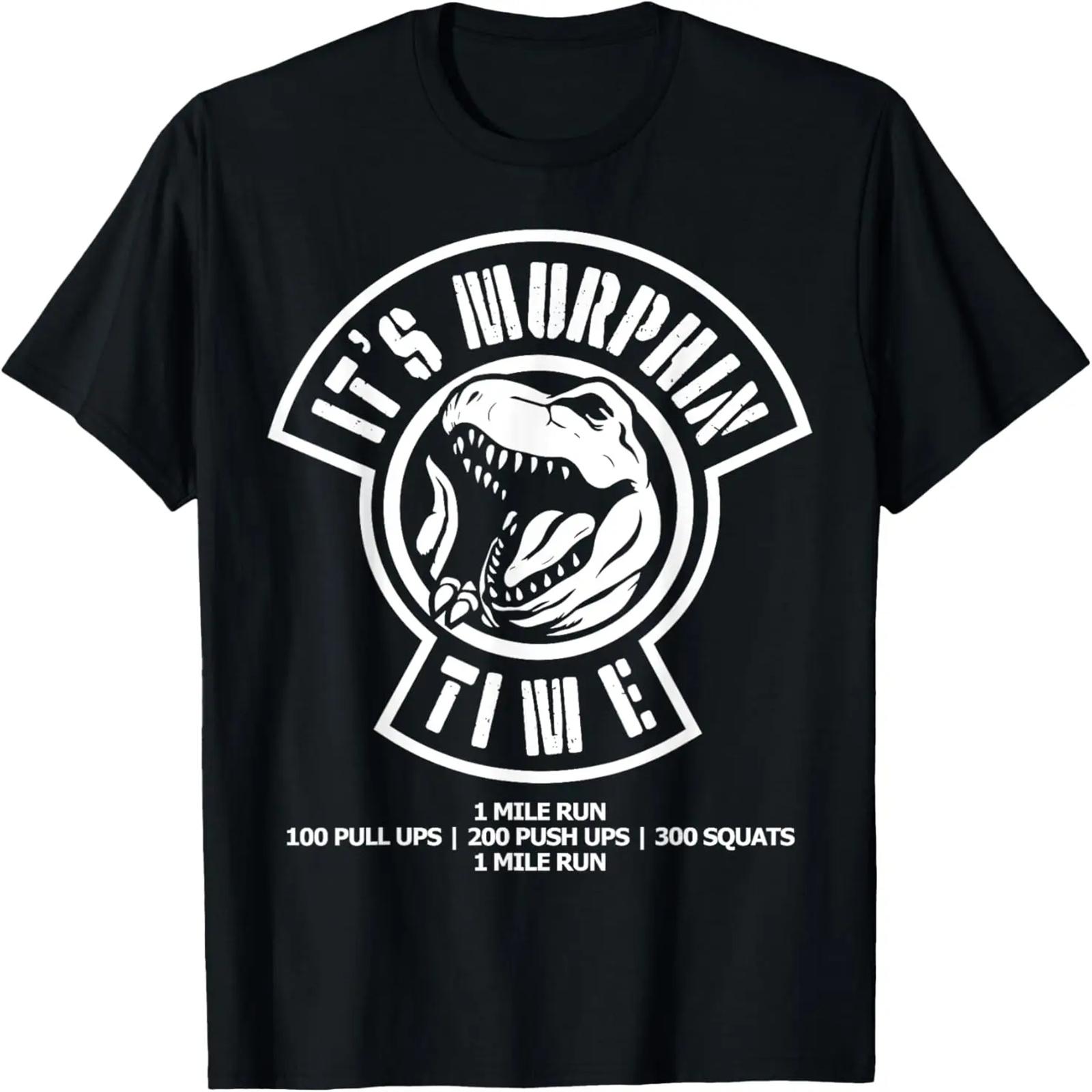 

Murph Memorial Day Workout WOD Retro It s Murphin Time Funny T-Shirt XXXL чорний