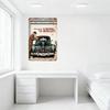 Vintage 1940s Mercury Car Metal Tin Sign with Man Fedora, Garage Door, Rustic Decor for Home Bar Man Cave Wall Art 1944 Retro Ad