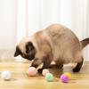 12 Pieces for Cat Ball Toys 1.8" 1.2" Small Plush Balls Colorful Kitten Chasing Balls Increasing Exercise for Indoor Cat