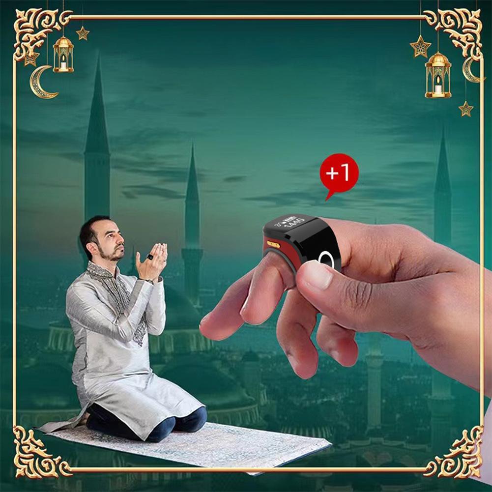 Digital Counter Portable Points Rechargeable Ring Ring Idea Tally Counter Smart Touch Screen Finger Counter for Muslims Prayer