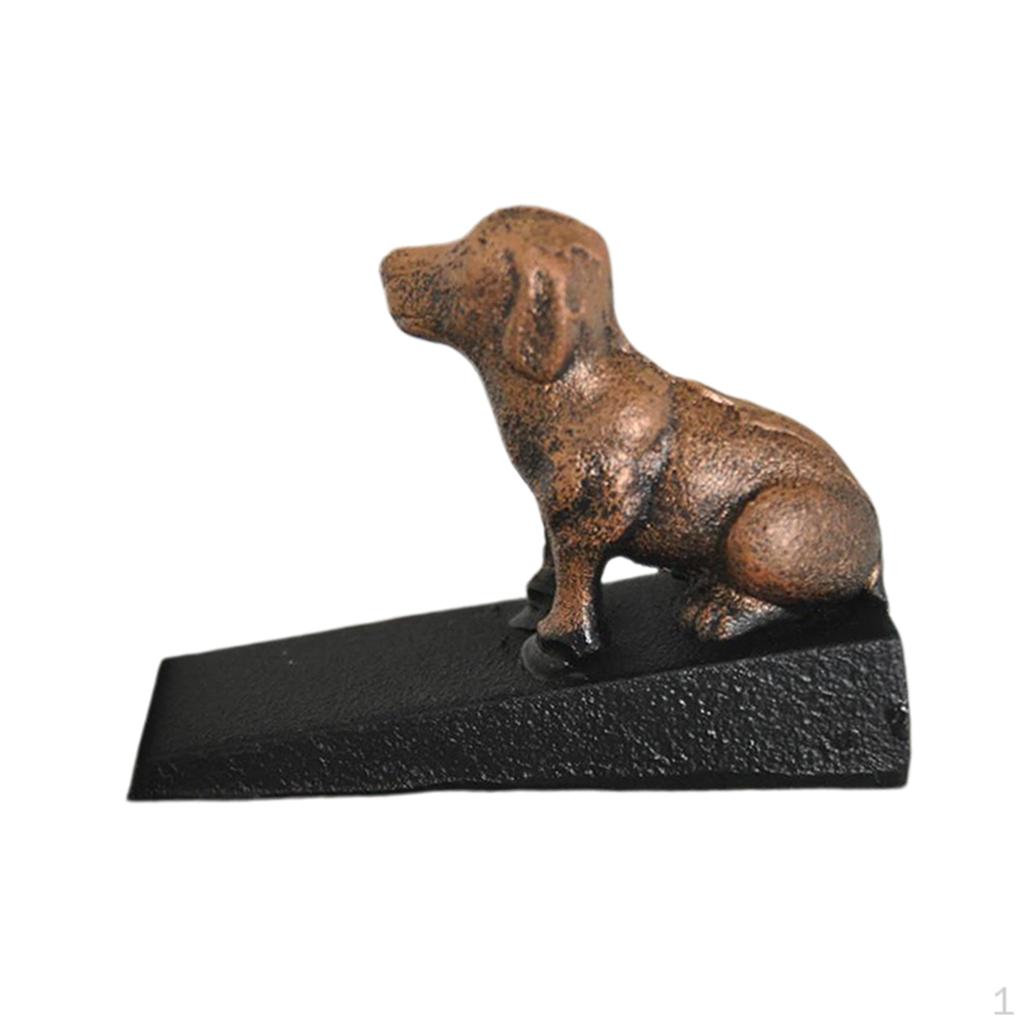 Чугунная дверная подставка черная, устойчивая к царапинам, для спальни Dog_1