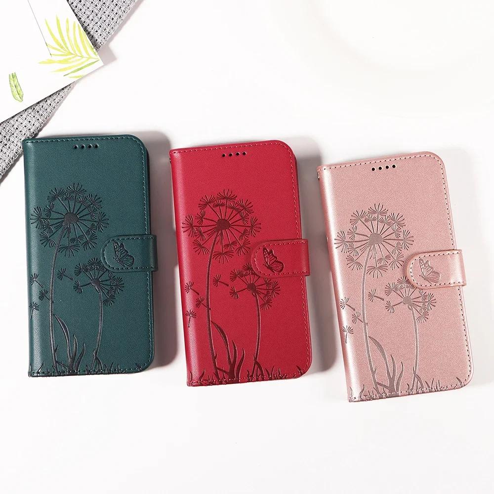 Leather Wallet Case For Xiaomi Poco X6 X5 F5 Redmi A3 12C Redmi Note 12 11 Pro Plus 12S 11S Turbo 3 Stand Flip Phone Cover Strap