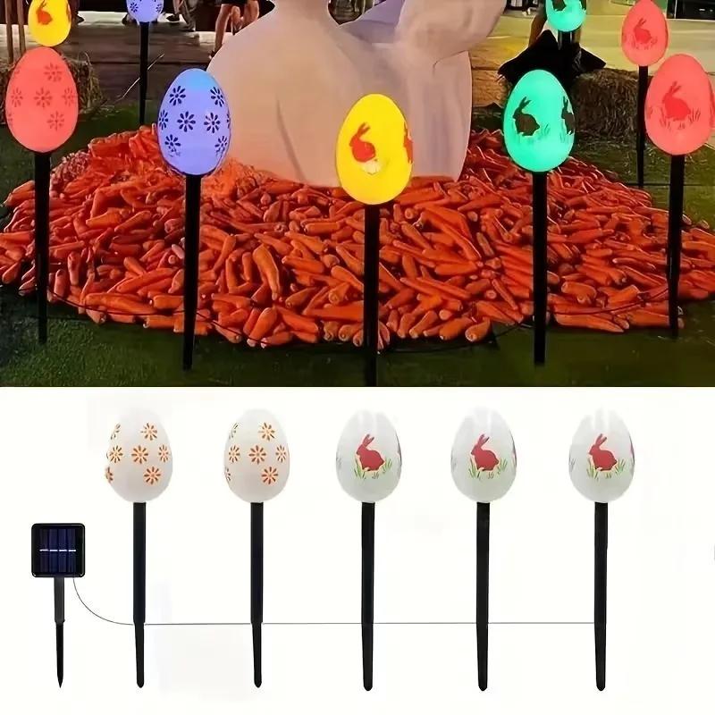 3.5M/5M Solar Easter Egg String LightsWaterproof LED GardenLights Outdoor Lawn and Yard DecorationFestive Landscape Party Lights