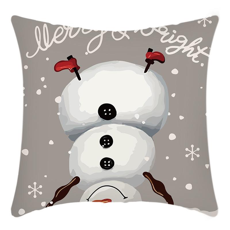 

Новая рождественская наволочка с принтом рождественской елки, снеговика, перчаток, украшение, праздничная наволочка 45 * 45Cm pillowcase