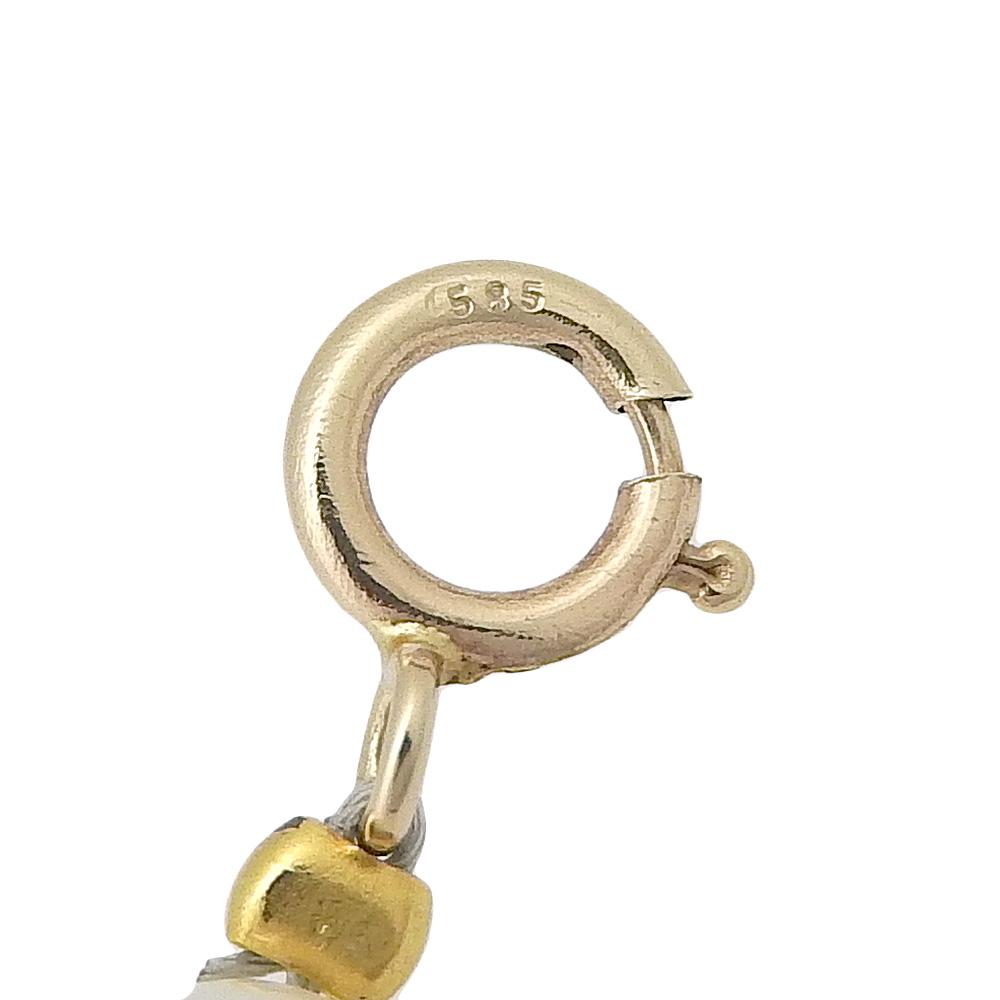 Pearl Necklace Baby Pearl Pearl/K14 Yellow Gold 8.1g Women Used