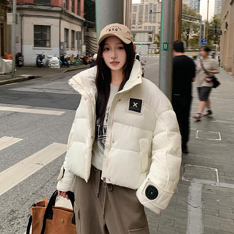 2024 Women's Korean Style Thickened Cotton Jacket - Fashionable, Loose, Warm Winter Outerwear