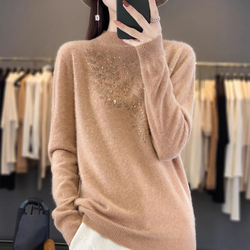 

DAFIFY Женские модные повседневные осенне-зимние свитера с длинным рукавом и полуворотником L