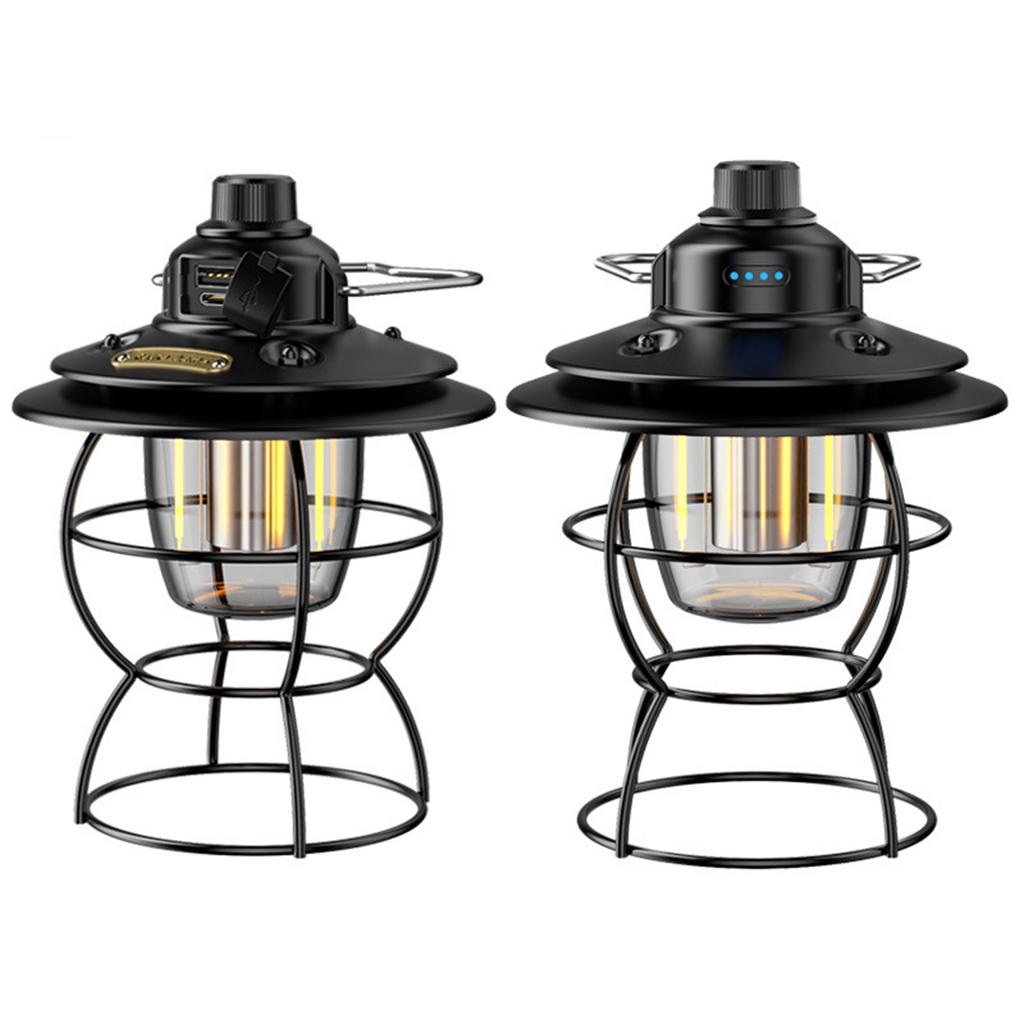 Venkovní kempingová lucerna USB nabíjení nouzového napájení Displej baterie Vodotěsné 3 osvětlení