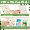 10Pcs Unfinished Wooden Frames Wavy/Rectangle Photo Holder DIY Painting Crafts Photo Display Stand Home Office Desktop Decor