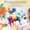 Animal Jigsaw Puzzle Stickers Handmade Creative Collage Art Set With Self-Adhesive Paper Back To School Gifts 3D DIY educational Kid Friendly