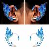 Blue Painted Fashion Design Zinc Zinc Alloy Women Earrings Elves Ear Cuff Elf Ear Cuffs Korean Ear Bone Clip