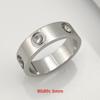Anillo de Amor Clásico para Mujeres Hombres Pareja Acero Inoxidable Chapado en Oro de 18K Anillos de Cristal Circonita Cúbica Anillo de Boda Joyería de Lujo