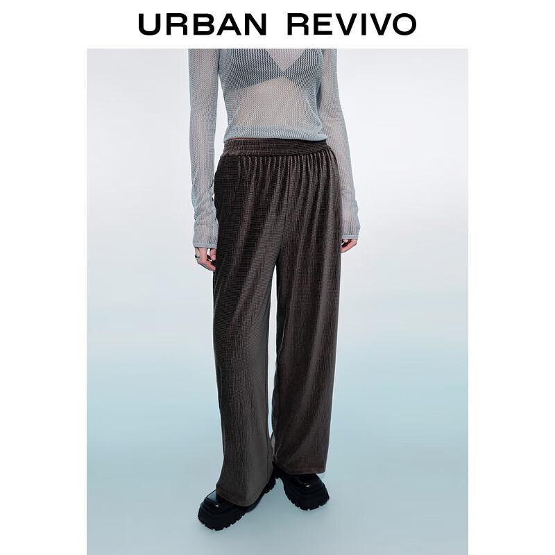 

UR Women s 2024 Spring Textured Elastic Waist Straight Leg Pants XS