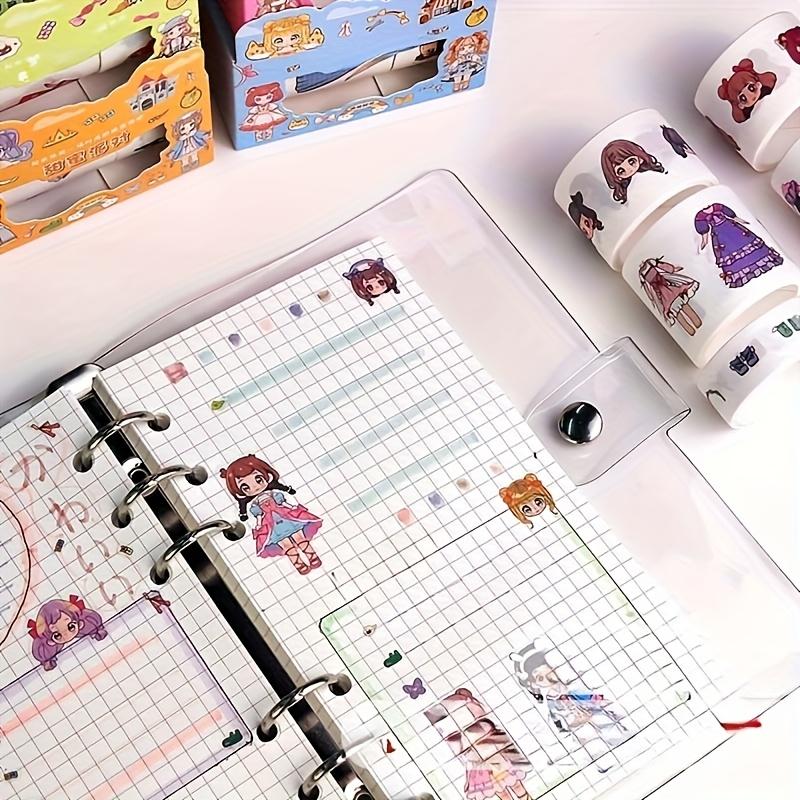 2packs,Cartoon Princess Dress-Up Sticker Rolls - DIY Decorative Tape, Suitable for Scrapbooks, Diaries and Crafts, Self-Adhesive