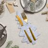 4/8pcs Christmas Knife Fork Holder Felt Xmas Tree Star Shape Pocket Cutlery Bag New Year Party Dinner Table Decoration Organizer