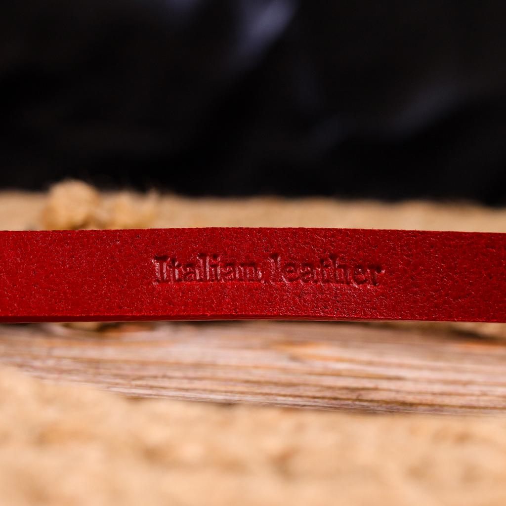 Ceinture en cuir femme brillante GRANDE PELLE Leather Belt 21439 Rouge