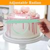 3 Pcs Fondant Cake Arc Ruler, Adjustable Premium Plastic Decorative Marking Divider Cake Framing Tool Round Lace Baking Measuring Pastry Flower