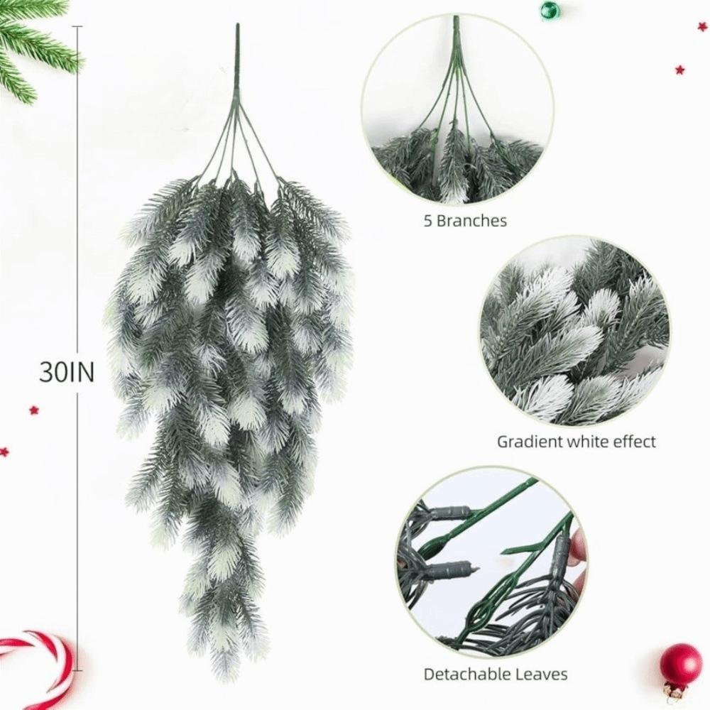 Wall Hanging Christmas Pine Needle 30 Inch Fake Vine Plants Artificial Pine Branches  Outdoors