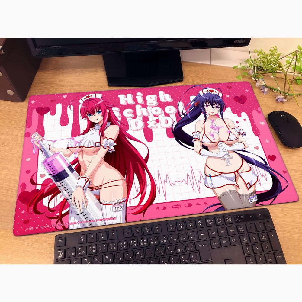 High School DxD HERO Original Rubber Mat Gremory Akeno H350 x W600 x D2mm Key-th (Rias & Himejima/White Nurse) Approx. Polyester/Rubber