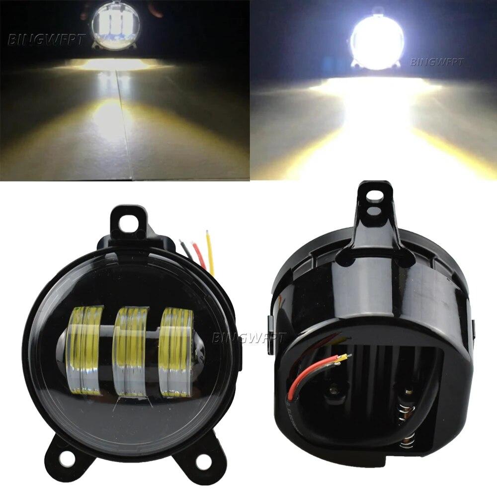 

2 шт. 3,5 дюйма, противотуманные фары в сборе, супер яркие светодиодные противотуманные фары для Lada Priora Oasis Gazelle, Россия, передний бампер автомобиля, противотуманные фары